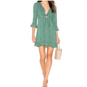 Auguste The Label Diamond Rumba Sleeved Mini Dress Green US4